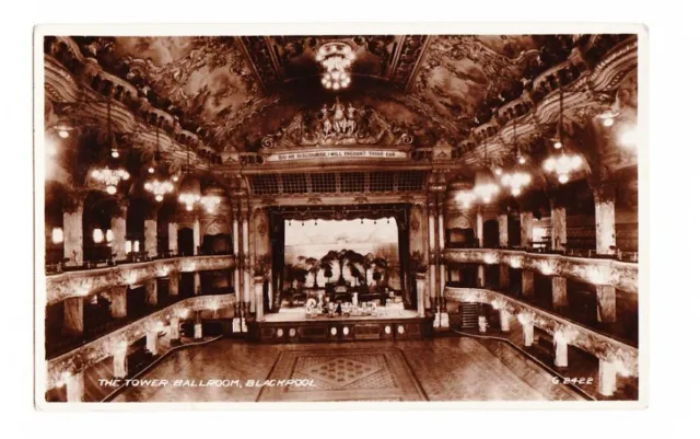 Vintage Postcard The Tower Ballroom Blackpool Lancashire England REAL PHOTO !