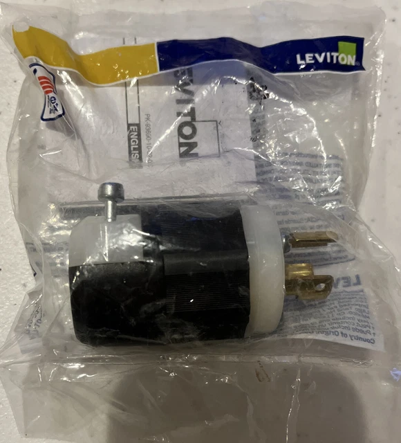 LEVITON 2 POLE 3 Wire Grounding Connector 15 Amp Locking 4720 C L615P