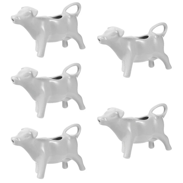 5 piezas Cremadora de leche de dibujos animados Crema Café Crema Dispensador Crema de porcelana