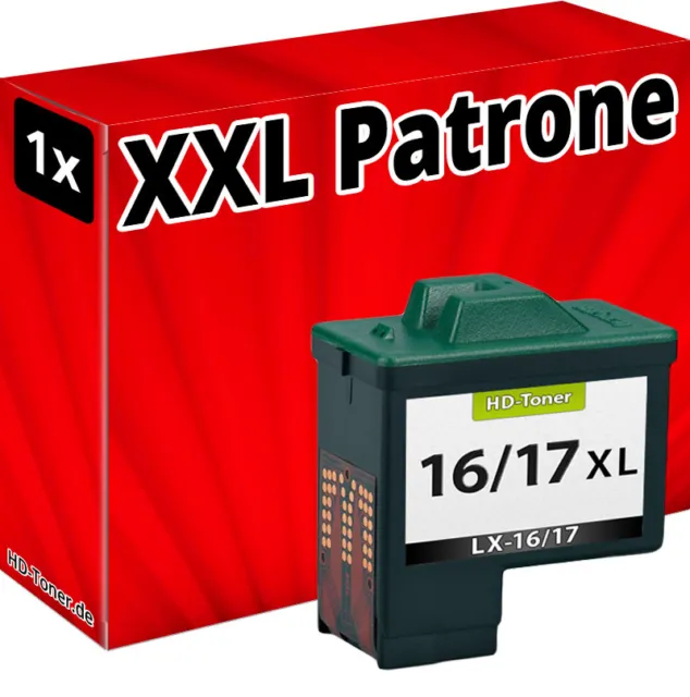 TINTE PATRONEN für LEXMARK 16/17 X1270 X1290 X1180 X1185 X1190 X1250  2230 X2250