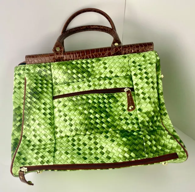 Samantha Brown Travel Bag Over Night Large Purse Green 14 x16 in 3
