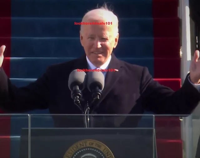 PRESIDENT Joe Biden Photo 8.5x11 Inauguration Speech Capitol USA 2021