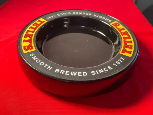 Vintage Beer (Melamine) Ashtray Bowl TETLEY’S SMOOTH BREWED SINCE 1822, Pub Bar