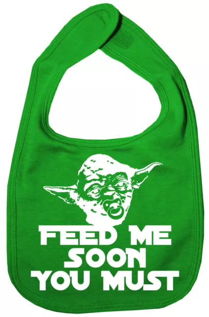 Bavaglino Star Wars ""Feed Me Soon You Must"" Yoda bambino bambino bambina alimentazione 3