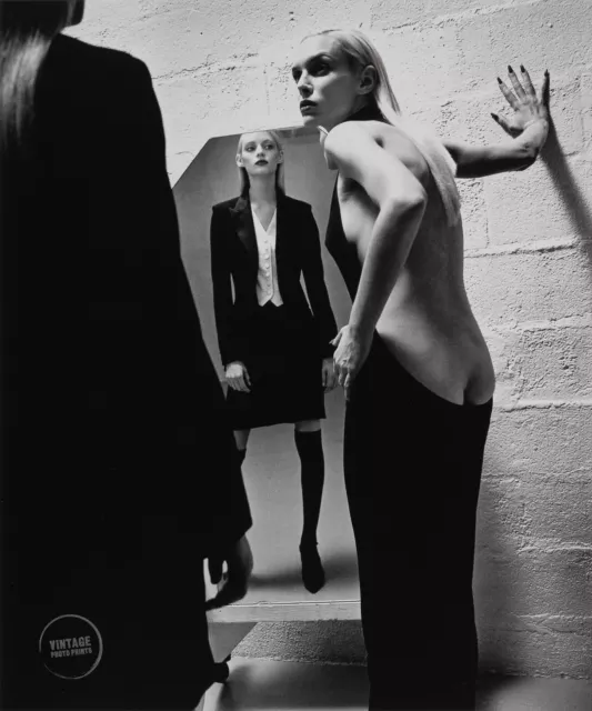 1996 Vintage Helmut Newton Photo Fashion New Yorker Paris Photogravure Art 14x16