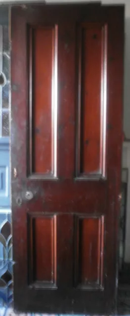 Antique interior wooden door 78 1/2" x 27 3/4"