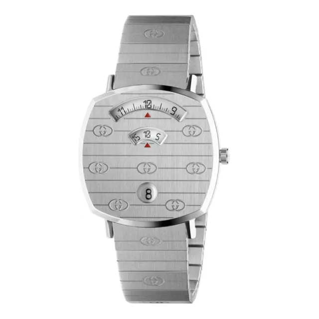 GUCCI YA157401 OROLOGIO da donna impugnatura bianco argento