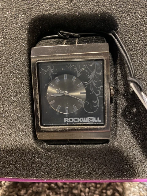 Rockwell Mc105 Mercedes Wristwatch, Phantom Black Leather, Needs Battery Nib! Rockwell Mc105 Mercedes Wristwatch, Phantom Black Leather, Needs Battery Nib!