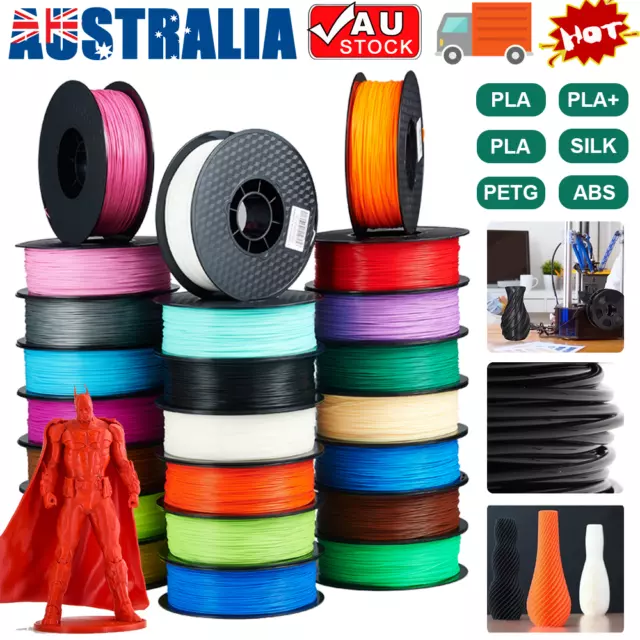 PLA+ SILK PETG PLA ABS 1.75mm 3D Printer Filament 1KG+ Neatly Wound Eco-friendly