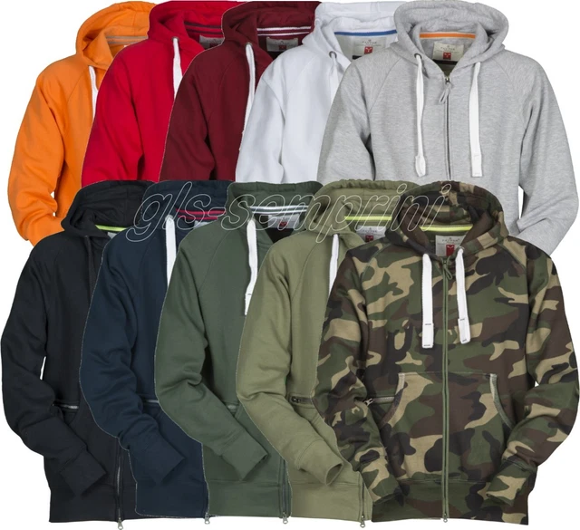 Felpa Maglia Cappuccio Zip Lunga Payper Dallas+ Cotone Uomo Anche Mimetica Felpa Maglia Cappuccio Zip Lunga Payper Dallas+ Cotone Uomo Anche Mimetica