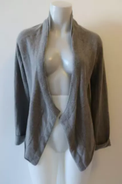 Womens Inhabit Grey Open Cashmere Cardigan Sweater S *