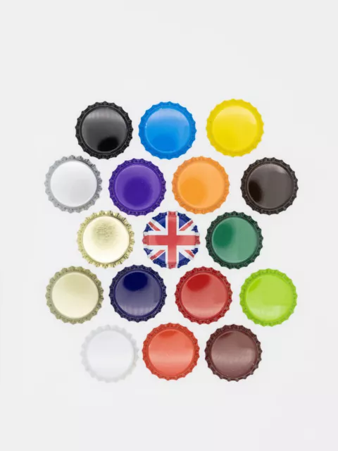 175 x crown bottle caps 26mm for beer, cider, juice bottles, 16 colours, Crowns