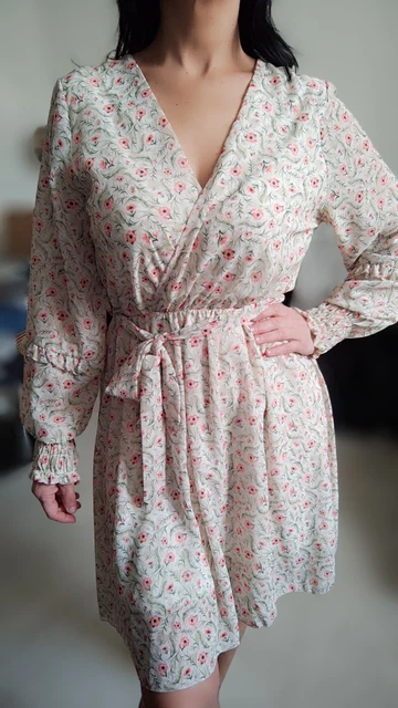 Robe D'Été à Bretelles Miss Captain - Taille 40 Verte Fleurie En Coton - Très Bon État