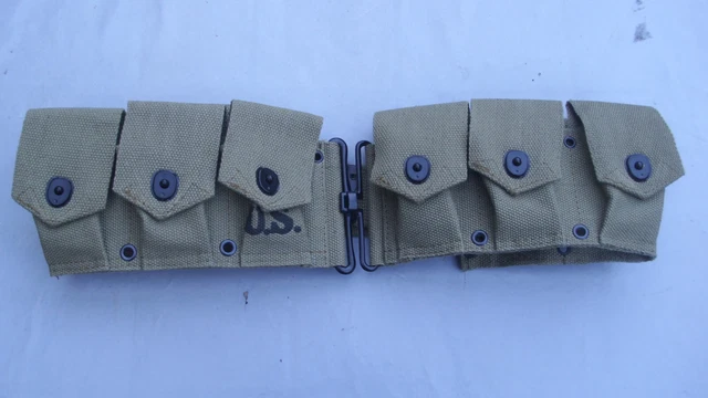 Cintura munizioni US Army M 38 per M 1 Carabieri, Reblikar, nuova e inutilizzata