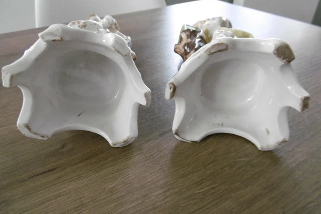 ancienne paire de figurines personnages bouquetières porcelaine Paris XIX siècle 11