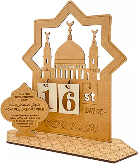 Ramadan Kalender Aus Holz,33 Tage Countdown-Kalender,Ramadan Adventskalender Eid