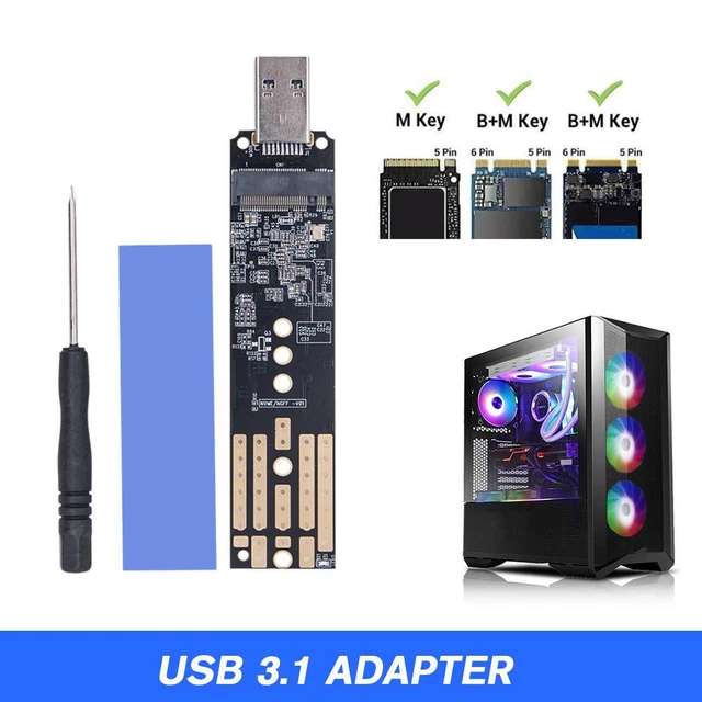 Case Esterno M.2 NVMe/SATA 10Gbps USB 3.2 Gen 2 Tipo C – Per SSD 2230-2280