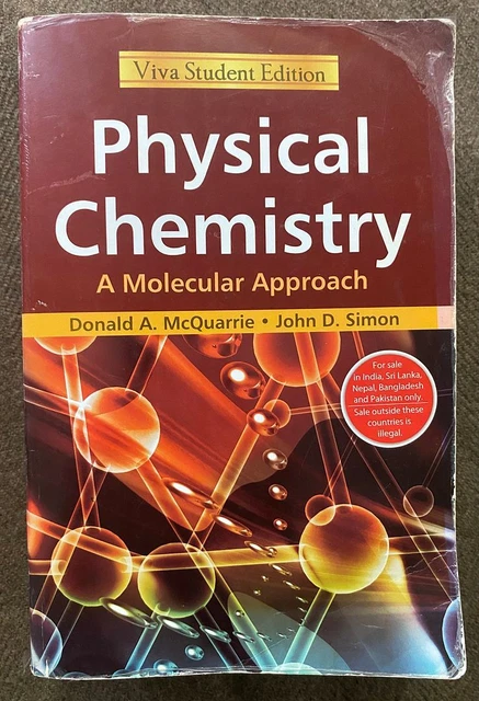 PHYSICAL CHEMISTRY: A Molecular Approach $20.00 - PicClick