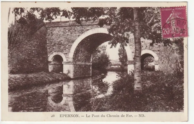 EPERNON - Eure & Loir - CPA 28 - le pont du Chemin de Fer
