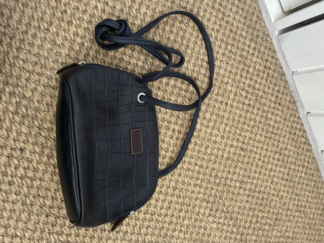 osprey black mock croc tote bag Women's Leather Shoulder | M UK10-12 Crafted from faux leather Osprey Black mock croc leather