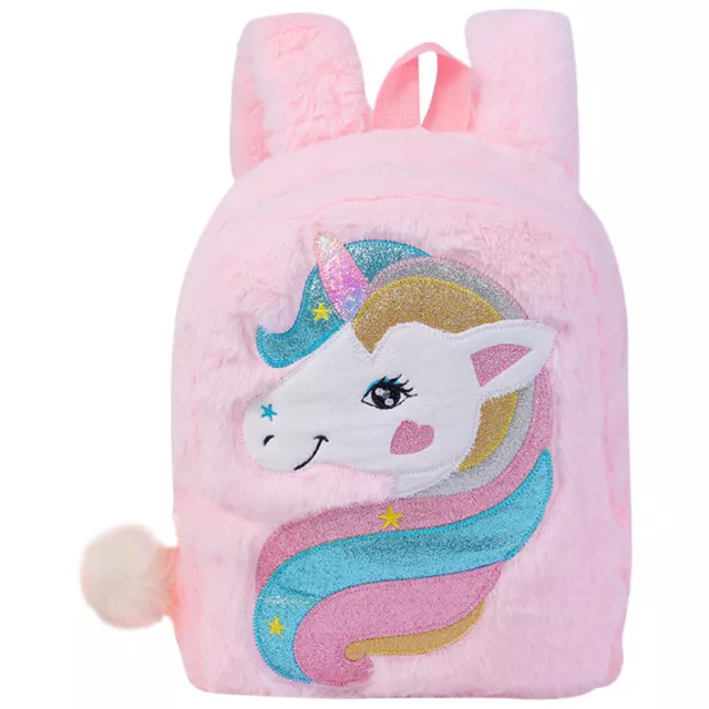 Pink Plush Unicorn Backpack Student Toddler Toys Clear Backpacks for School