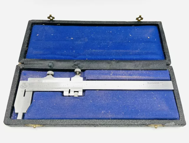 Vintage Etalon 7 Inch Slide Vernier Caliper Made In Switzerland