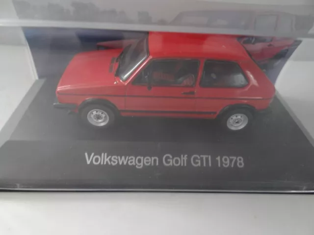 De Agostini Vw Volkswagen Golf Gti 1978 Rot Modellauto 1:43 Sammler Modell