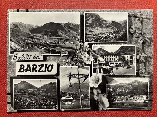 Cartolina - Saluti da Barzio ( Lecco ) - Vedute diverse - 1958