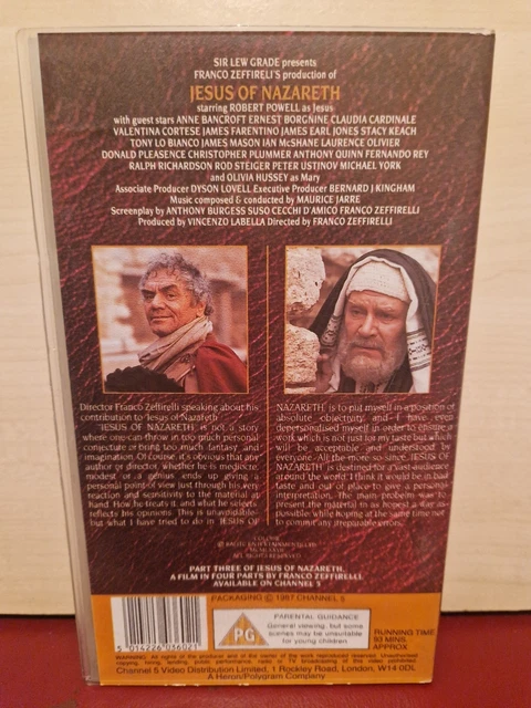 JESUS OF NAZARETH Part 3 - Robert Powell - PAL VHS Video Tape (T7) EUR ...
