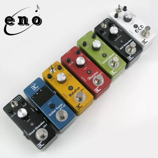 Compact Mini Guitar Effects Pedals. Distortion, Overdrive, Tuner PED