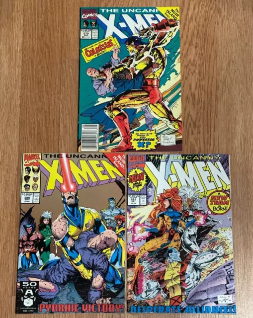 The Uncanny X-Men #279-#281 Comic Book Lot (Marvel Comics, 1991)