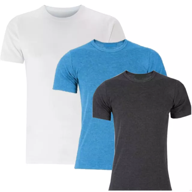 Mens Basic Thermal Short Sleeve T Shirt Winter Underwear Vest Medium Large Top