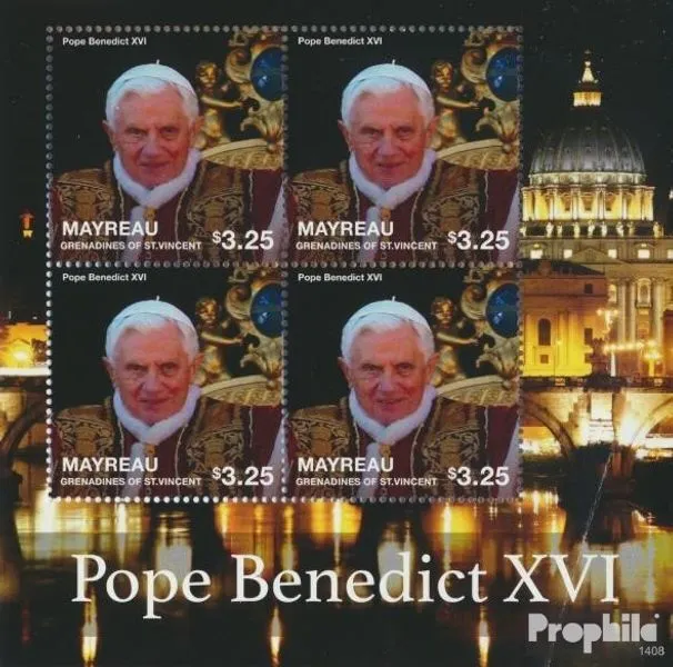 Briefmarken St. Vincent - Mayreau 2014 Mi 273 Kleinbogen postfrisch Religion