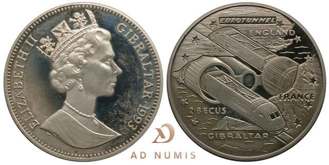 Medaglia 2.8 ECU Gibraltar Tunnel Francia Inghilterra
