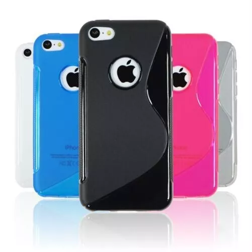 Étui en Silicone pour Apple iPhone 5c S-STYLE Logo +2 Film Protecteur