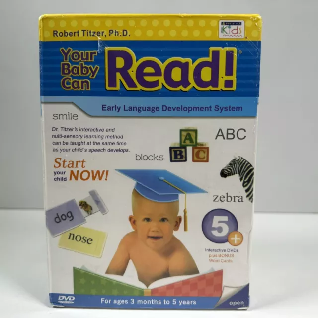 Your Baby Can Read 5+ Interactive DVD's W/ Bonus Word Cards Sealed New