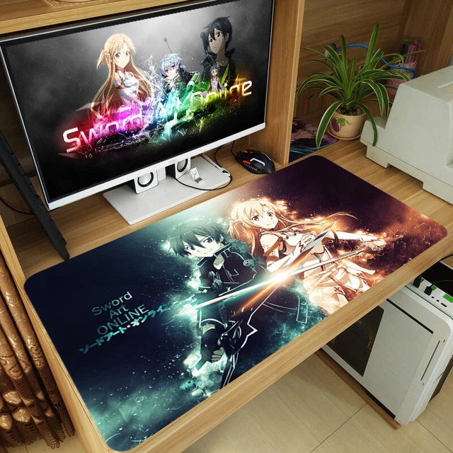 ANIME SWORD ART Online Asuna Yuuki Kirito Mouse Pad Mat Gaming Play Mat