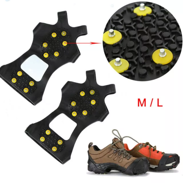 Ice Grippers Anti Slip Universal Snow Spikes Crampons Boot Shoes Grips Cleats