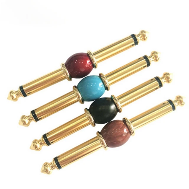 Geringe Dämpfung Pedal Anschluss Schwarz 1/4 Zoll 6.35 Mm 1pcs Blau Metall