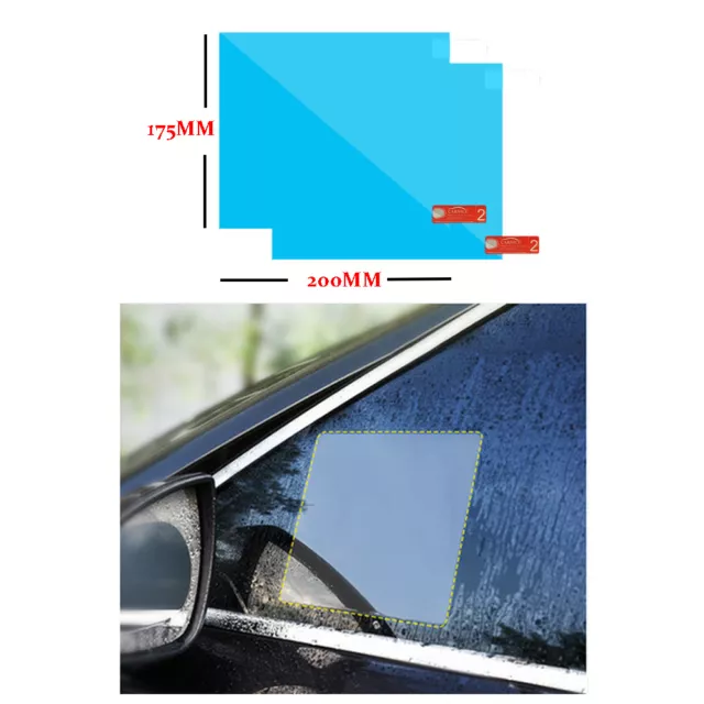 2pcs Car Waterproof Anti-Fog Rainproof Rearview Mirror Glass Protective Film