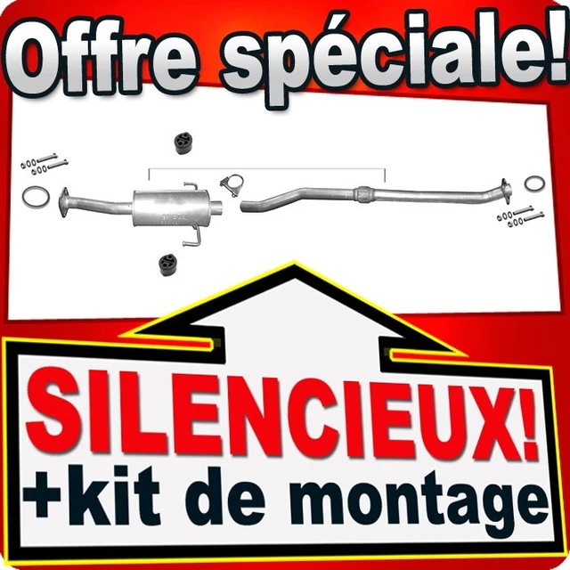 Silencieux Intermédiaire échappement Pour TOYOTA RAV 4 II 2.0 VVTI (2000-2003) - Neuf