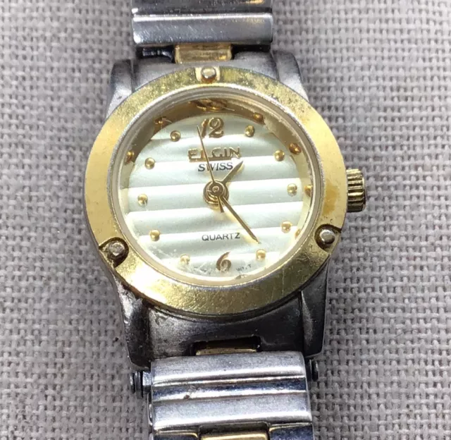 Vintage Ladies Elgin Swiss Wrist Watch "AS IS" Parts/Repairs W895