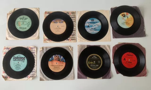 Bulk Lot of 7 Inch Vinyl Records EPs Singles X8 Random Jukebox ART 70s 80s