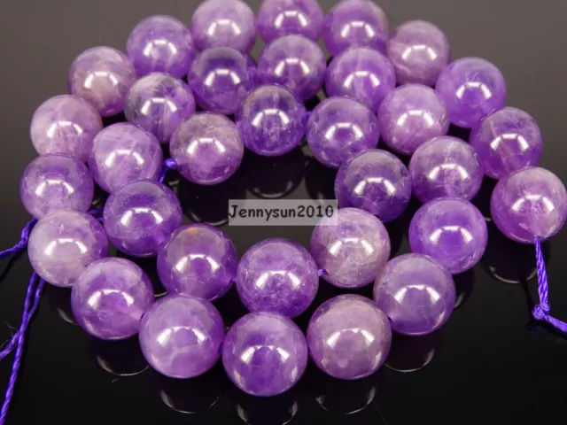 Grade AAA Natural Lavender Amethyst Gemstone Round Beads 15.5'' 4mm 6mm 8mm 10mm