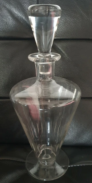 Ancienne bouteille carafe à liqueur eau vin en verre ou cristal bouchon origine