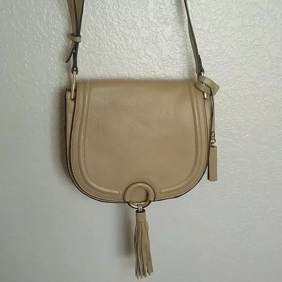 New Vince Camuto Elme leather flap crossbody bag