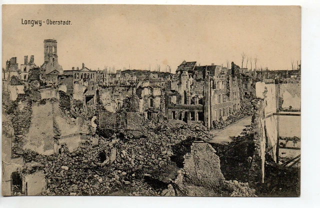 LONGWY - Meurthe and Moselle - CPA 54 - German Map Ruins Longwy Top