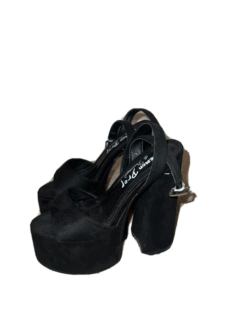 Lemon Pop Platform Balck Heel Woman’s Size  6