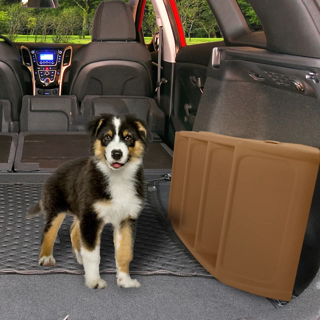 Hundetreppe Haustiertreppe Klappbar 4 Stufen Auto Katzentreppe Steighilfe Braun 10