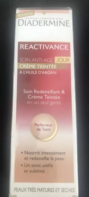 Diadermine Reactivance Soin Anti Age Jour Crème Teinté à l'Huile d'Argan      C5